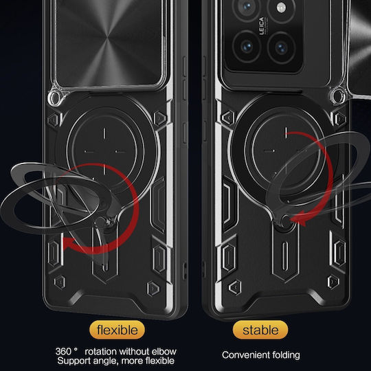 Forcell Xiaomi 14t 5g Camshield Suport Magnetic Husă Rigidă Neagră