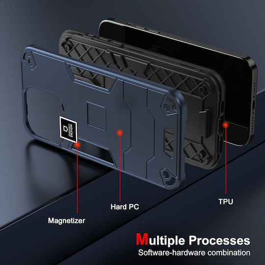 Forcell Xiaomi Poco X6 Pro 5G Rüstung Stoßfest Handyhülle Hart Blau