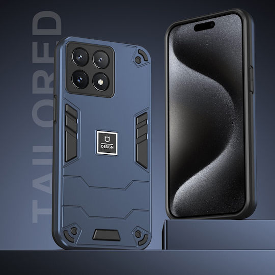 Forcell Xiaomi Poco X6 Pro 5G Rüstung Stoßfest Handyhülle Hart Blau