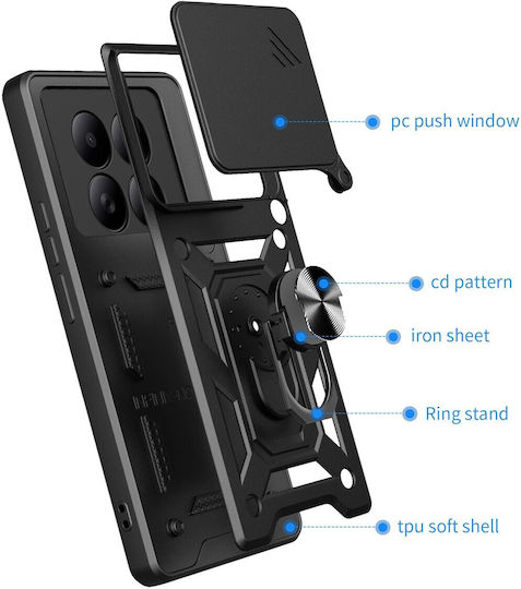 Xiaomi Redmi Note 15 5g 4g Sliding Camera Cover Design Tpu+pc Blue-θήκη Σκληρή