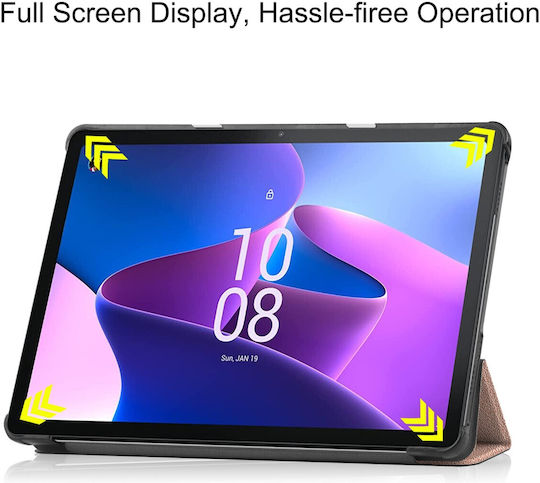 Θήκη Lenovo Tab M10 10.1" 3rd Gen Ροζ-χρυσό Custer Texture 3-fold Holder Tablet Case Rose Gold