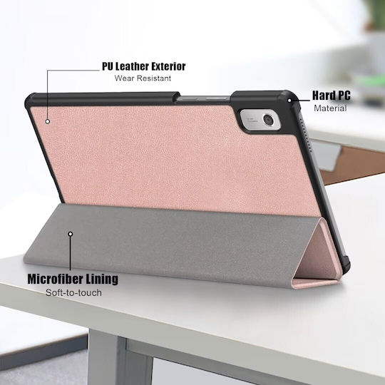 Husă Lenovo Tab M9 9" Roz Auriu 3-folding Smart Tablet Case Rose Gold