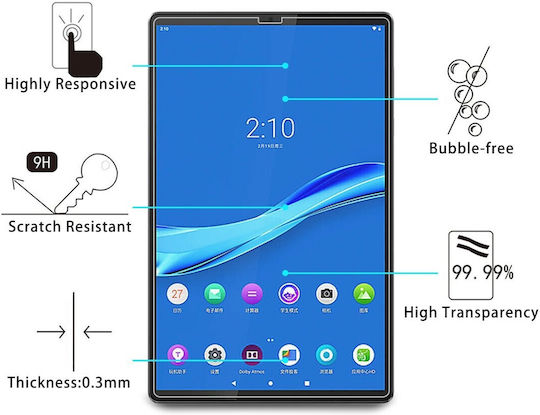 Lenovo Tab M10 Fhd Plus X606 2nd Gen 10.3" Screen Protector 9h 0.3mm Explosion-proof Tempered Glass Film