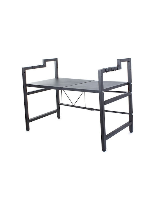 Inox Mikrowellenständer 68x51x36cm Schwarze