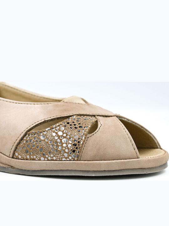 Leather Women's Anatomic Beige Sandals