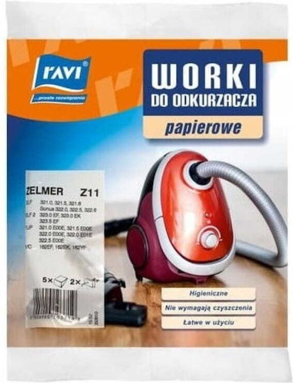 RAVI Zelmer Staubsaugerbeutel 5 Stück Kompatibel mit Staubsauger Zelmer / Universal