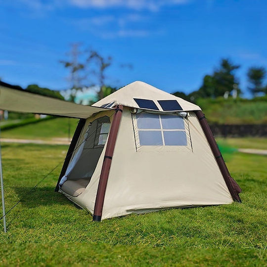 Αυτόματη Σκηνή Camping Igloo Μπεζ 3 Εποχών για 3 Άτομα 200x200x140εκ.