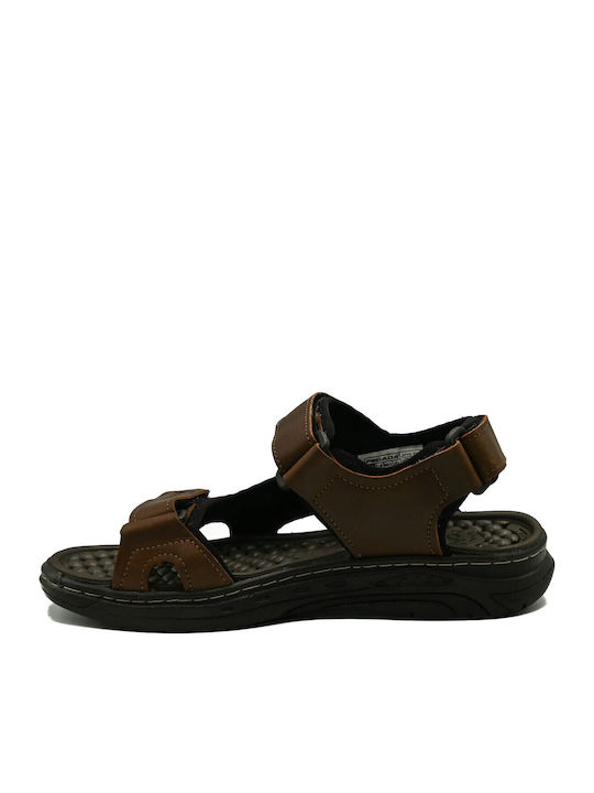 Leather Men's Sandals in Brown Colour