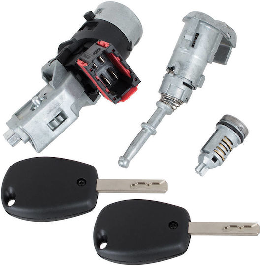 Renault Master Iii 2010 Ignition Switch + Door Lock Cylinder + Fuel Filler Cap Lock Cylinder 3 Pcs Set