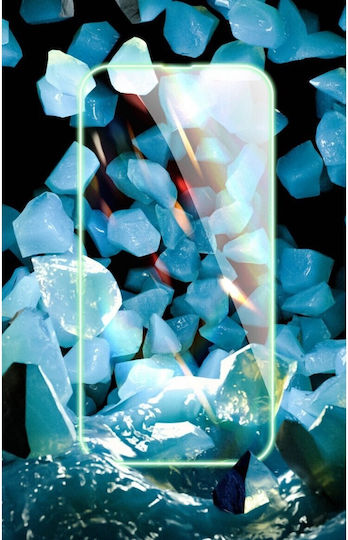 Folie Protectie Ecran Tempered Glass Apple iPhone 15 Pro Flippy Luminous Neon Fosforescent Margine Din Silicon Mat Anti-Amprente Protectie Completa 9h Verde