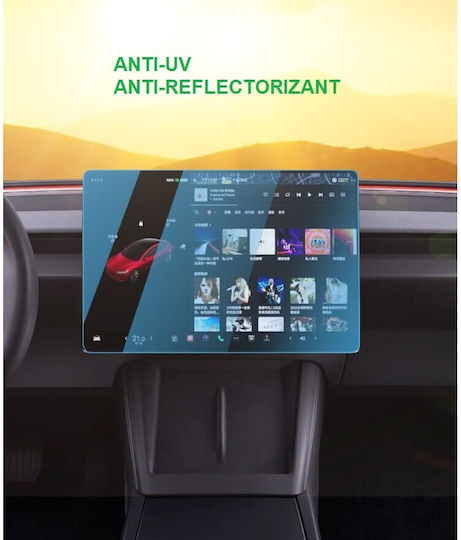 Folie Protectie Ecran Tempered Glass Flippy Compatibila Tesla Model 3 Tesla Model Y Ecran Fata Anti Blue-ray 4k Ultra Hd Anti Amprente 2.5d Transparenta