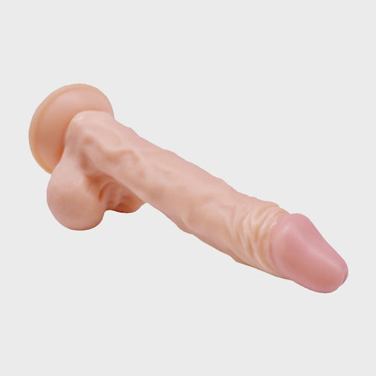STD Realistic Dildo with Scrotum and Suction Cup Flesh