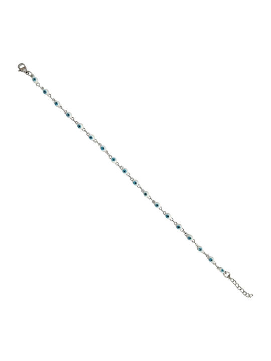 Kalliopi Silver Steel Anklet Chain 20cm HBM-5006
