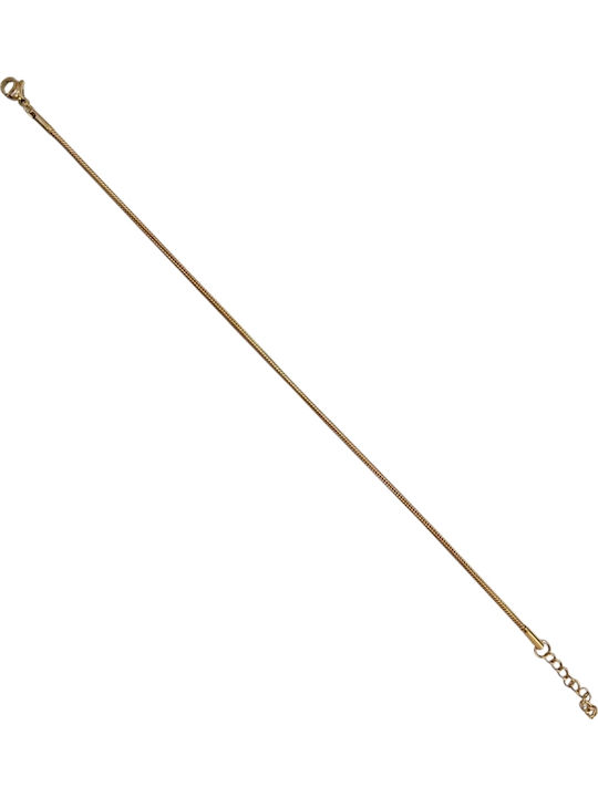 Kalliopi Silver Επιχρυσωμένη Αλυσίδα Ποδιού από Ατσάλι 20cm