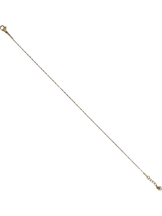 Kalliopi Silver Lanț de Gleznă Placat cu Aur din Oțel 20cm HBM-5003