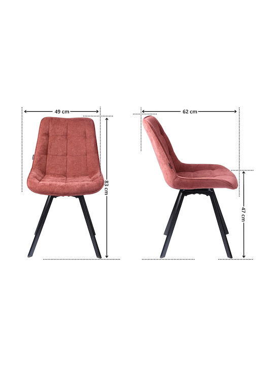 Lapo Scaun Sala De Mese Cu Material Textil Bordo
