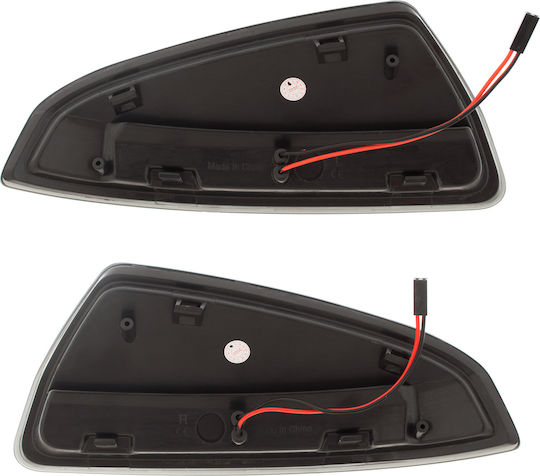 Mercedes S204 W204 C-class 07-11 Left + Right Turn Signal Mirror Smoked Dynamic Led 2 Pcs Set