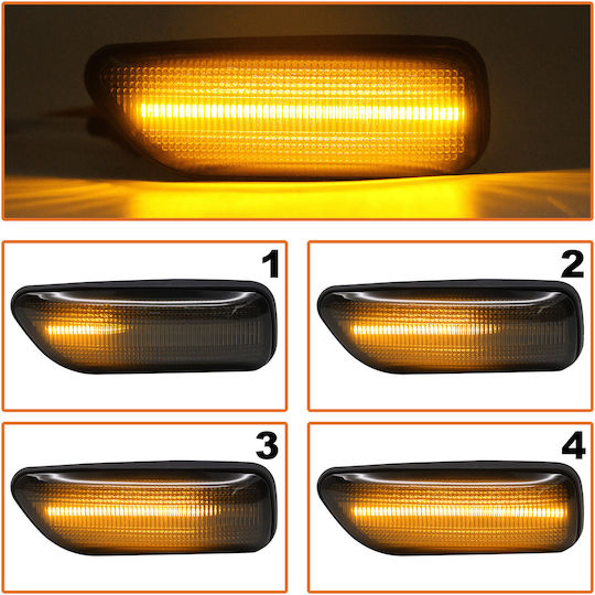 Volvo S60 I S80 I V70 II XC70 I XC90 I LED Seitenblinker Rauch Dynamic 2 Stück Set