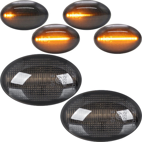 Opel Astra F Corsa B C Tigra A Led Side Indicator Smoked Dynamic 2 Pcs Set