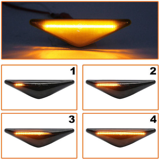 Ford Mondeo Iii 00-07 Led Side Indicator Smoked Dynamic 2 Pcs Set
