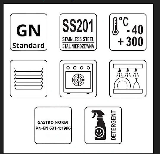 Recipient Gn Mega-m 1/6 176x162x200 Set 6 Buc