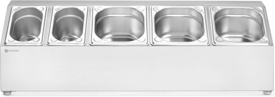 Steel Display Stand Gastronorm Containers 3x Gn 1/6 2x Gn 1/9