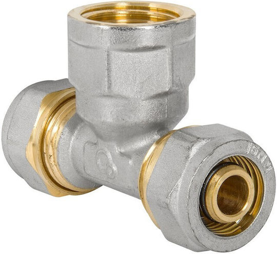 Pex-al-pex Chrome Tee 1/2-16*16 Weiblich D1/2*16*16td