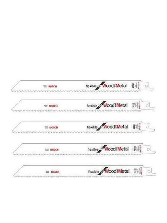 Bosch Reciprocating Saw Blades Wood Metal S1122hf 5 Pcs