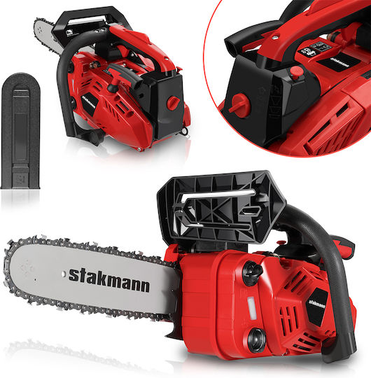 Stakmann Αλυσοπρίονο Βενζίνης 25.4cc 3.5kg με Λάμα 30cm και Easy Start