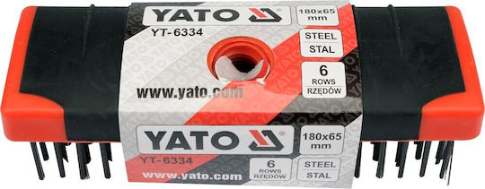 Wire Brush Steel Wire 6 Rows Plastic Body Yt-6334 Yato