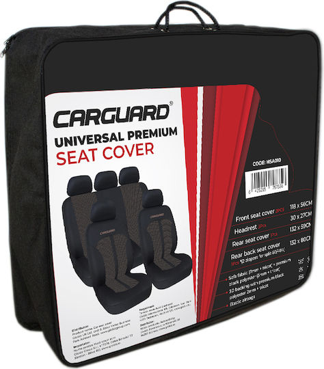 Set De Capace Pentru Scaune Auto Universal 11 Piese Bej Negru Poliester Instalare Rapidă
