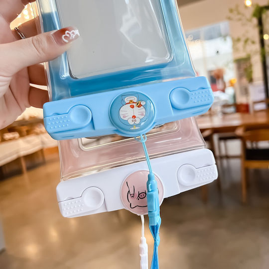 Mascot Wasserdichtes Flippy Unterwasser Gehäuse Schneefeste Universelle Kabel Handy Dokumente Katze Blau
