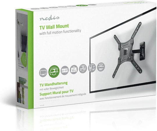 Nedis TVWM1430BK Βάση Τηλεόρασης Τοίχου με Βραχίονα έως 55" και 30kg Μαύρο