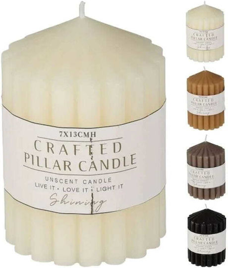 Koopman Decorative Candle White 7x13cm