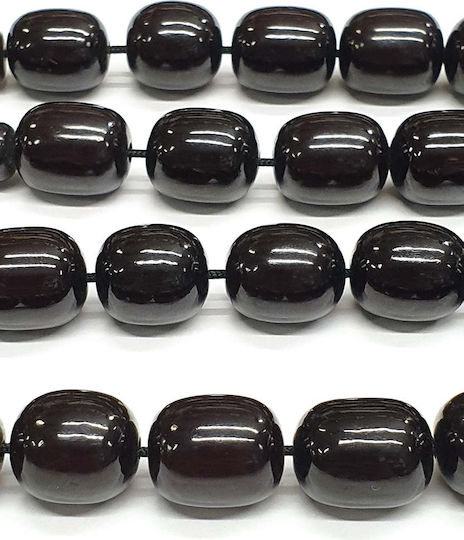 Roloi Komboloi Sorgenperlen mit 33 Perlen aus Mastix Länge 42cm Schwarz