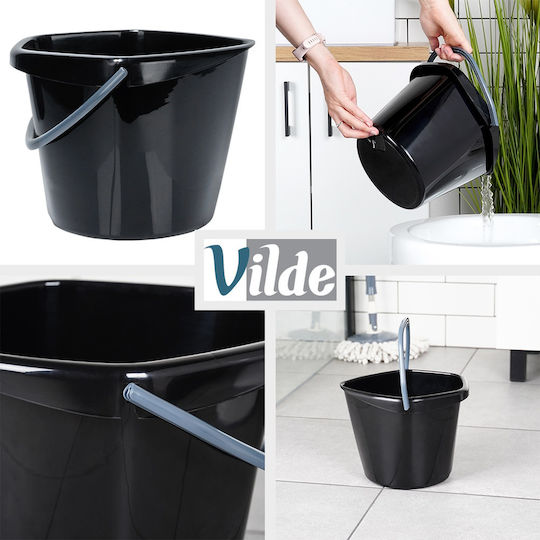 Vilde Plastic Mop Bucket With 5lt Capacity Black