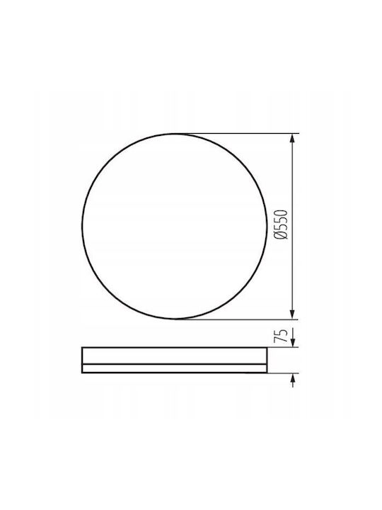 Led Decorative Ceiling Light Anbar Led 37w Cct Br Round Ø55 Max 2170lm 3000-6500k Ip20 I Class White Brown 38930