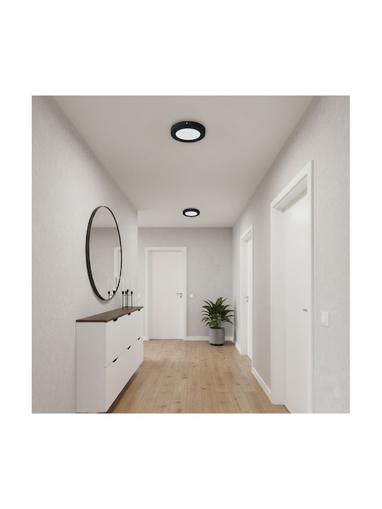Round Ceiling Light Led Smd 24w 2270 Lm Ip20 Option To Choose Three Colours 3cct Black Milena Black 016-083-0024-b