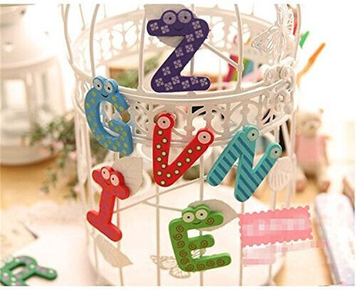 Set 26 Magnete Decorative Pentru Frigider Copii Flippy Alfabet A-z Model Figurine Amuzante Lemn Multicolor