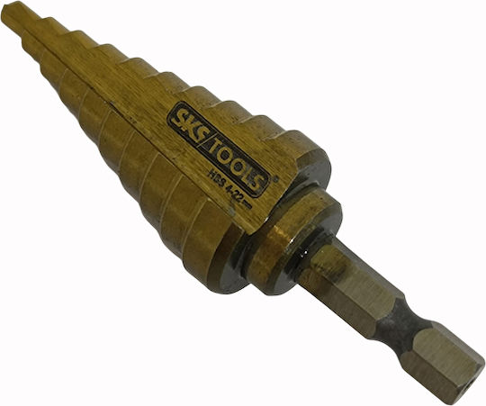 Τρυπάνι Κωνικό 4 22 Mm Επικάλυψη Τιτανίου Sks Tools 40020045
