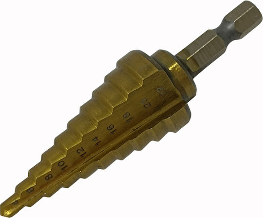 Τρυπάνι Κωνικό 4 22 Mm Επικάλυψη Τιτανίου Sks Tools 40020045