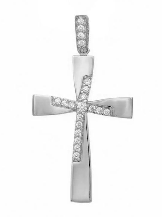 White Gold Cross 9K