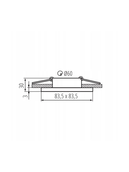 Kanlux Talu Ip44 Dsl-w Non-adjustable Ceiling Spotlight Without Gx5.3/gu10 Socket Max 10w White 39542