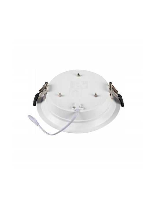 Kanlux Tiberi Cct Led Downlight Fixture 23-29w-w Max 3260lm Warm Neutral 3000-4000k Ip44/20 Ø23 Ra90 5 Years Warranty White 26383