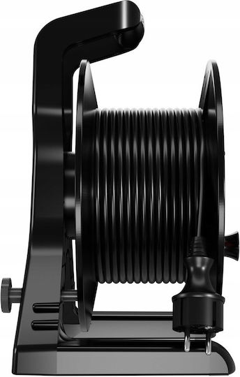 Extreme Line Reel Extension Cord 4 Sockets Switch Ip44 16a H07bq-f 3x1.5 20m Black W-100080