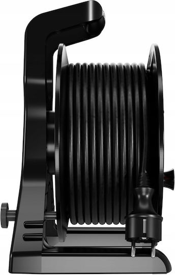 Extreme Line Reel Extension Cord 4 Sockets Switch Ip44 16a H07bq-f 3x2.5 40m Black W-100087
