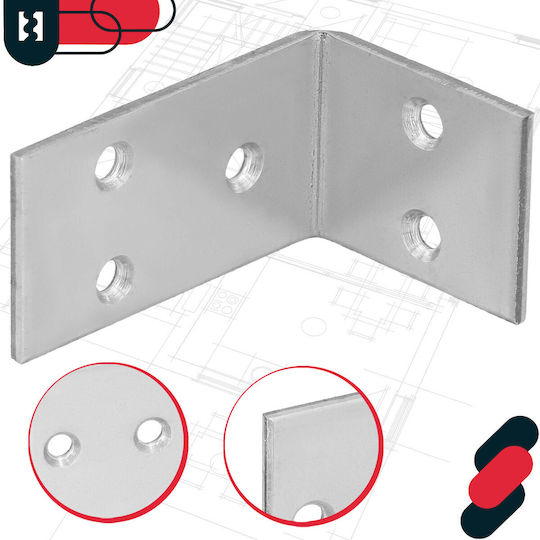 Conector De Construcție Din Oțel Unghiar Pentru Dulgherie Inoxidabil Galvanizat 30 X 45 X 25 Mm Set 100 Bucăți