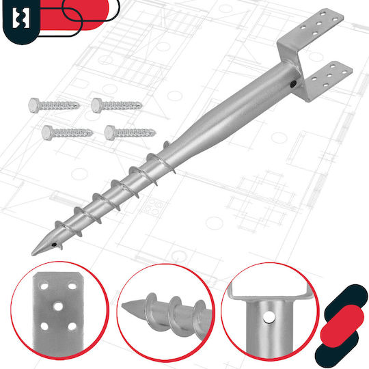 U-post Ground Anchor Steel 122x720 Mm