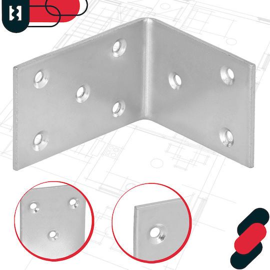 Kotarbau Carpenter's Angle Steel Stainless Galvanized Construction Connector 55 X 45 X 35 Mm Set 25 Pcs