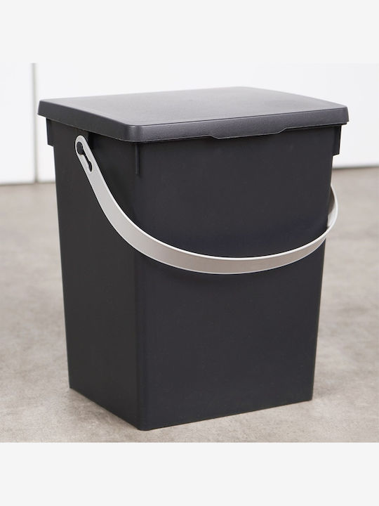 Vilde Vilde Kunststoff Aufbewahrungsbox mit Deckel Schwarz 19x18x23cm